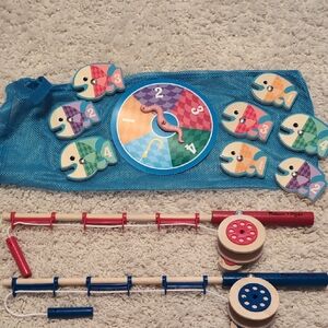 Melissa & Doug Magnetic Fishing Game Set - Blue, Pink, Purple, Green, Orange